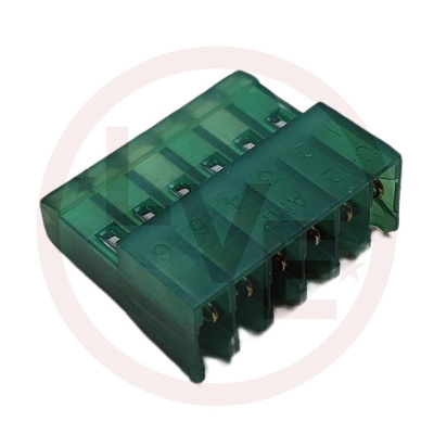 TERMINAL HEADER 6 POS RECEPTACLE 28 AWG .100&quot;P MTA-100 GREEN
