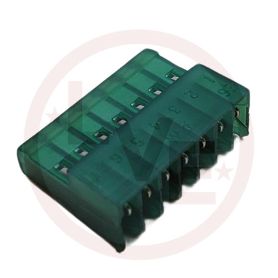 TERMINAL HEADER 7 POS RECEPTACLE 28 AWG .100&quot;P MTA-100 GREEN
