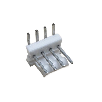 CONNECTOR HEADER 4 POS MALE VERTICAL RIGHT ANGLE THROUGH HOLE .100&quot;P TIN NATURAL