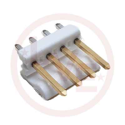 CONNECTOR HEADER 4 POS MALE THROUGH HOLE VERTICAL MTA-156 30AU