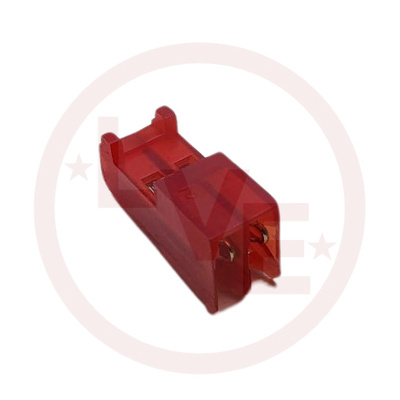 CONNECTOR RECEPTACLE 2 POS RIGHT ANGLE 22AWG RED MTA-100