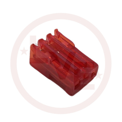 AMP 643813-3 CONNECTOR RECEPTACLE 3 POS RIGHT ANGLE 22AWG RED MTA-101
