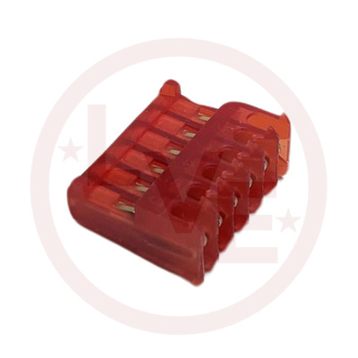 CONNECTOR RECEPTACLE 6 POS IDC 22 AWG MTA-100 RED