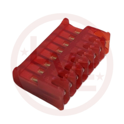 CONNECTOR RECEPTACLE 8 POS IDC 22 AWG MTA-100 RED