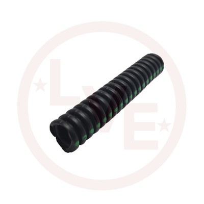 LOOM 6MM POLYPROPYLENE SLIT BLACK/GREEN STRIPE