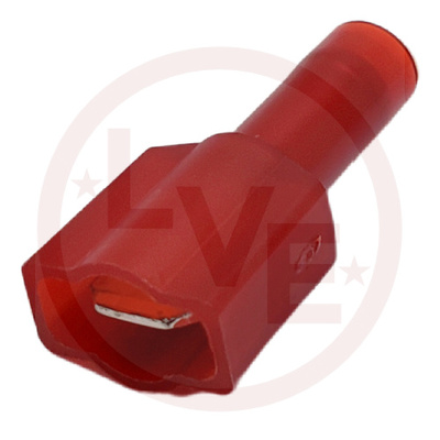 TERMINAL QDC MALE FULLY INSULATED 22-18 AWG .250X.032 RED NYLON