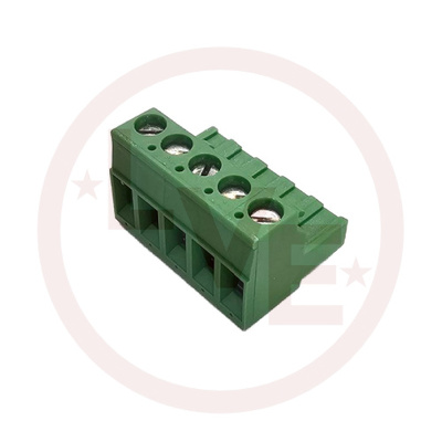 TERMINAL BLOCK 5 POS 5.08P R/A GREEN PLUG