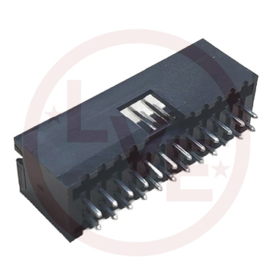 CONNECTOR HEADER 24 POS MALE VERTICAL BLACK .100&quot;P TIN
