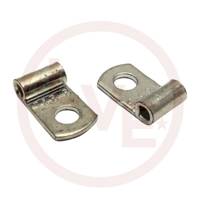 TERMINAL RING FLAG 22-14 #6 STUD NON-INSULATED TIN PLATED