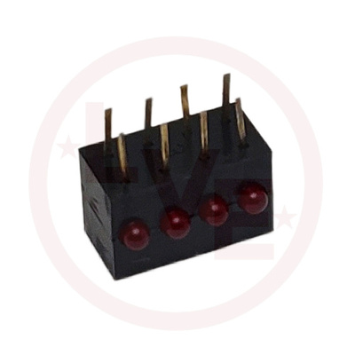 LED 1.8mm 4 INDICATOR RED DIFFUSED 625nm 18mA 5V R/A