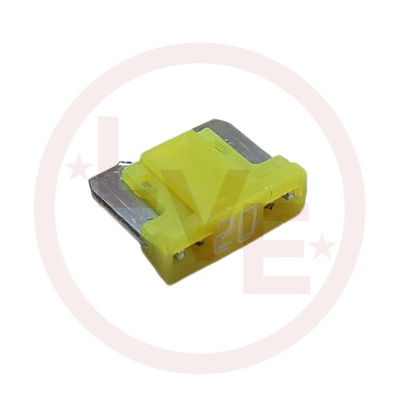 FUSE 20A 32VDC FAST ACTING YELLOW MINI LOW PROFILE AUTOMOTIVE BLADE