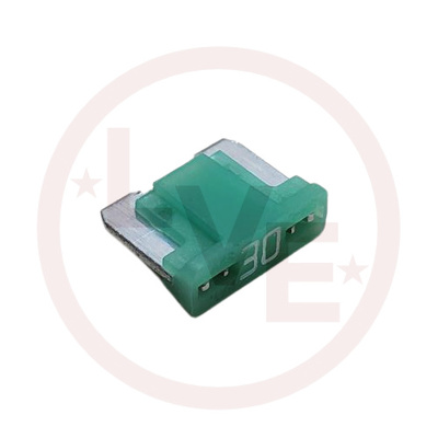 FUSE 30A 32VDC FAST ACTING GREEN MINI LOW PROFILE AUTOMOTIVE BLADE