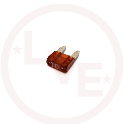FUSE 10A 32VDC FAST ACTING RED MINI AUTOMOTIVE BLADE