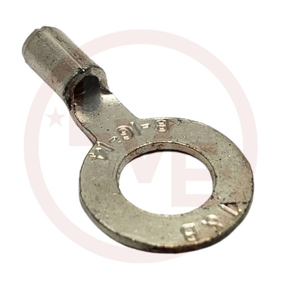 TERMINAL RING 18-14 AWG 1/4&quot; STUD NON-INSULATED TIN PLATED