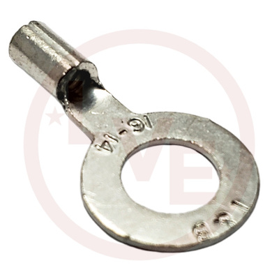 TERMINAL RING 18-14 AWG 1/4" STUD NON-INSULATED TIN PLATED