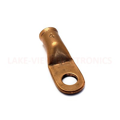 TERMINAL RING HEAVY DUTY 4 AWG 1/4&quot; STUD BATTERY LUG