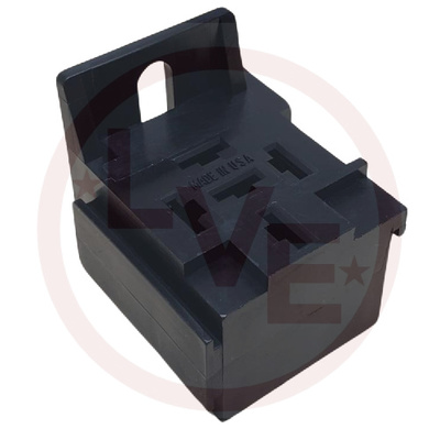 RELAY SOCKET 5 PIN HOUSING MOUNT BRACKET BLACK