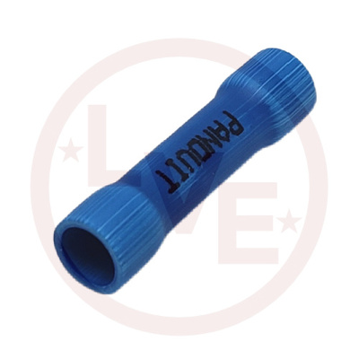 TERMINAL BUTT SPLICE 16-14 AWG INSULATED BLUE PVC