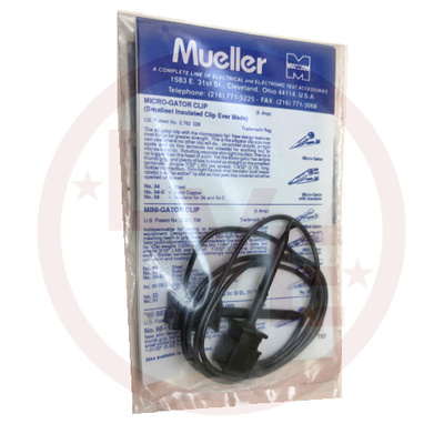MUELLER BU-1111-A-36-0 TEST LEAD MINI HOOK TO MINI HOOK 36" BLACK