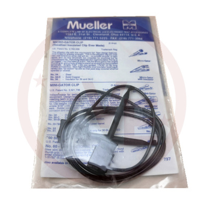 TEST LEAD MINI HOOK TO MINI HOOK 36&quot; BLACK