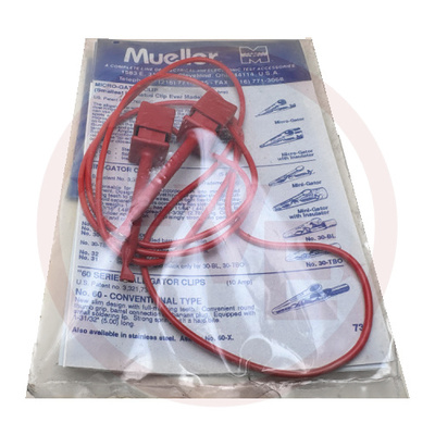 TEST LEAD MINI HOOK TO MINI HOOK 36&quot; RED