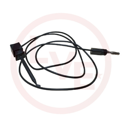 TEST LEAD BANANA PLUG TO GRABBER 24&quot; BLACK