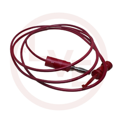 TEST LEAD STACKABLE BANANA PLUG TO MICRO PLUNGER RED