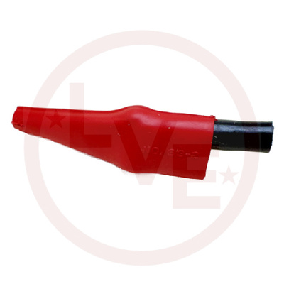CLIP ALLIGATOR 10A COPPER INSULATED RED