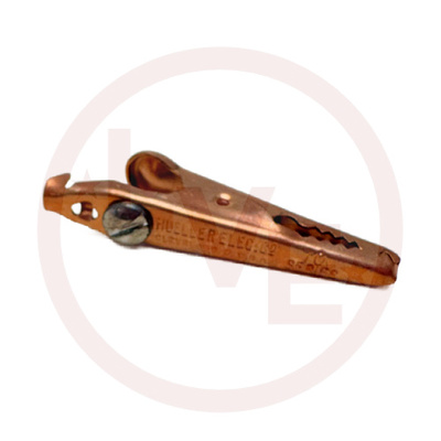 CLIP ALLIGATOR 10A COPPER W/SCREW NON-INSULATED