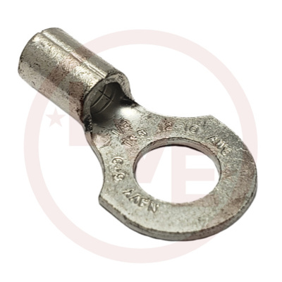 TERMINAL RING 12-10 AWG 1/4" STUD NON-INSULATED TIN PLATED