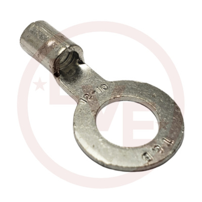 TERMINAL RING 12-10 AWG 5/16&quot; STUD NON-INSULATED TIN PLATED