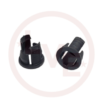 LED HOLDER 5MM SNAP-IN BLACK