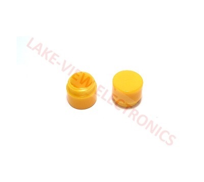 INDICATOR LENS CAP YELLOW TRANSLUCENT ROUND CYLINDRICAL