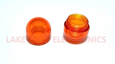 INDICATOR LENS CAP AMBER TRANSPARENT DOME