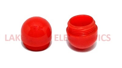 INDICATOR LENS CAP RED TRANSLUCENT DOME