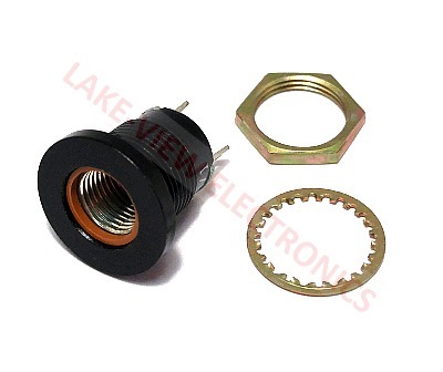 INDICATOR LAMP HOLDER RELAMPABLE 30V BLACK ANODIZED 0.484" MNT HOLE