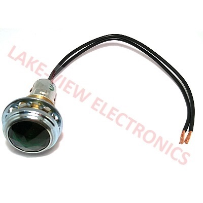 INDICATOR PILOT LIGHT 12V GREEN INCAND 7/8&quot; MNT STEM