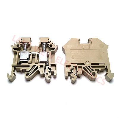 TERMINAL BLOCK 2POS TS 32/35 DIN RAIL MOUNT BEIGE