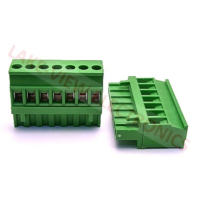 TERMINAL BLOCK 7POS 5P STAIGHT PLUGGABLE GREEN