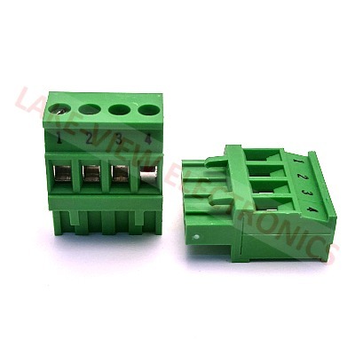 TERMINAL BLOCK 4POS 5.08P IMPRINTED STRAIGHT PLUGGABLE GREEN