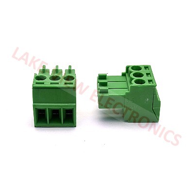 TERMINAL BLOCK 3POS 3.5P RIGHT ANGLE PLUGGABLE GREEN