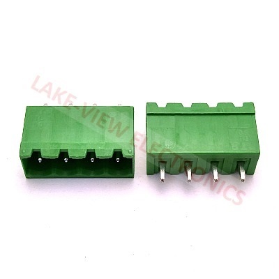 TERMINAL BLOCK HEADER 4POS 5P VERTICAL GREEN