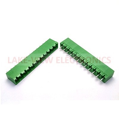 TERMINAL BLOCK HEADER 12POS 5.08P VERTICAL GREEN