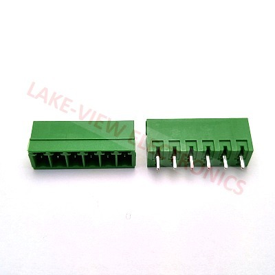 TERMINAL BLOCK HEADER 6POS 3.81P VERTICAL GREEN