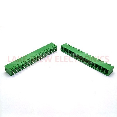 TERMINAL BLOCK HEADER 16POS 3.81P VERTICAL GREEN