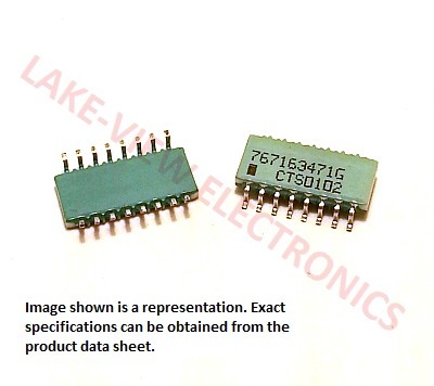 RESISTOR NETWORK 470 OHM 16P8R 2% SMD TR