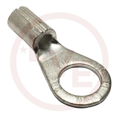 TERMINAL RING 8 AWG 3/8" STUD NON-INSULATED TIN PLATED