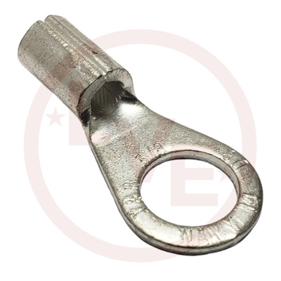 TERMINAL RING 8 AWG 3/8&quot; STUD NON-INSULATED TIN PLATED