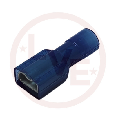 TERMINAL QDC FEMALE 16-14 AWG .187 X .032 FULLY INSULATED BLUE