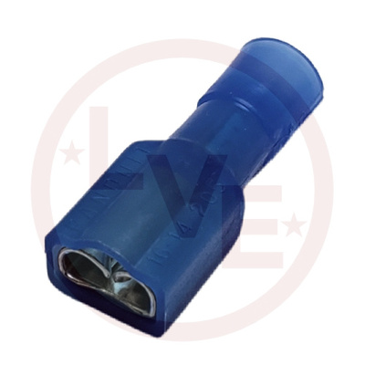 TERMINAL QDC FEMALE 16-14 AWG .187 X .020 FULLY INSULATED BLUE